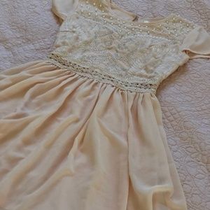 francesca's blush "alisia embroidered dress"